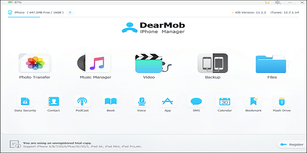 dearmob iphone manager test