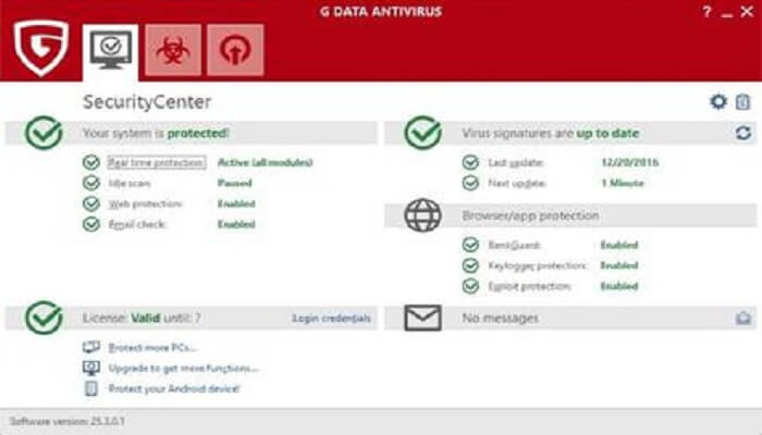 تحميل برنامج G Data Antivirus  للكمبيوتر