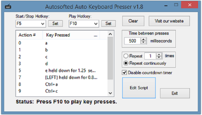autosofted keyboard presser