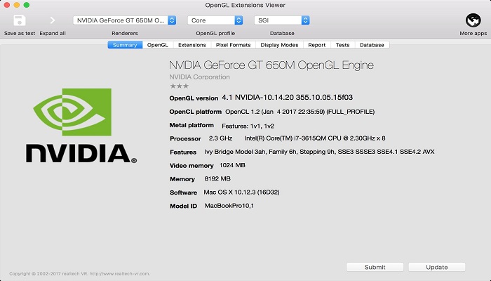 OpenGL Extension Viewer 6.4.1.1 instal the last version for mac